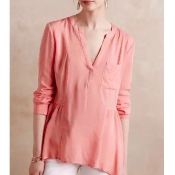 Anthropologie Maeve Laiken Henley Blouse - Picture 2 of 5